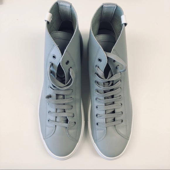 Laced Grey Leather High Tops - Picture 2 of 5